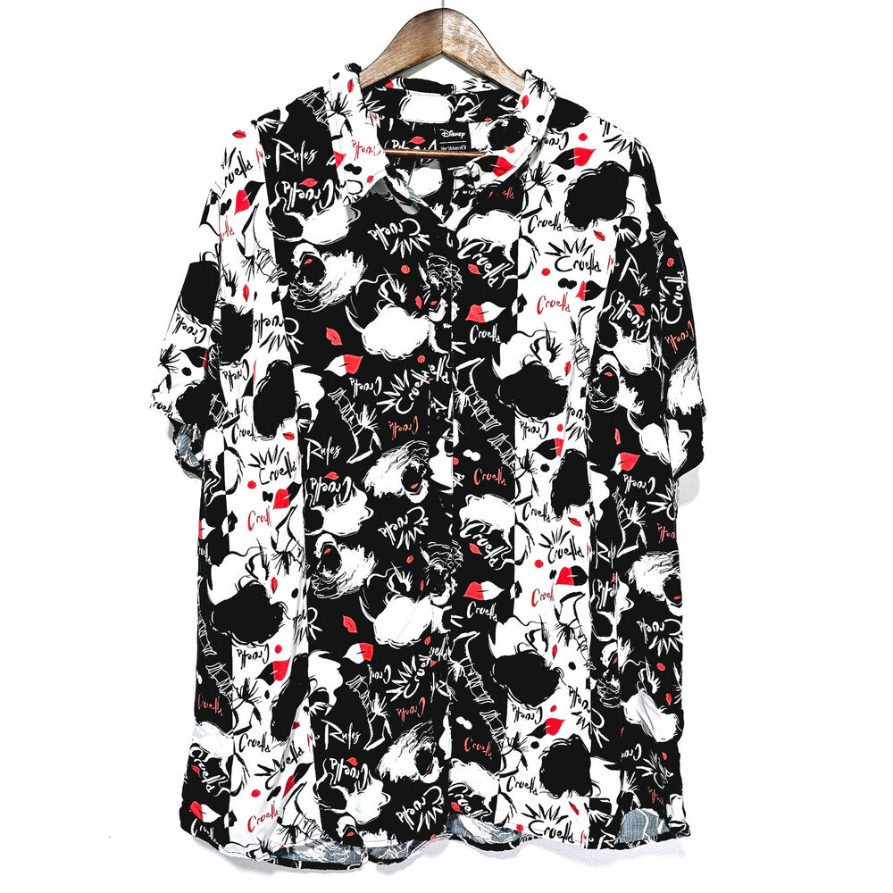 Disney Black and White Cruella Blouse